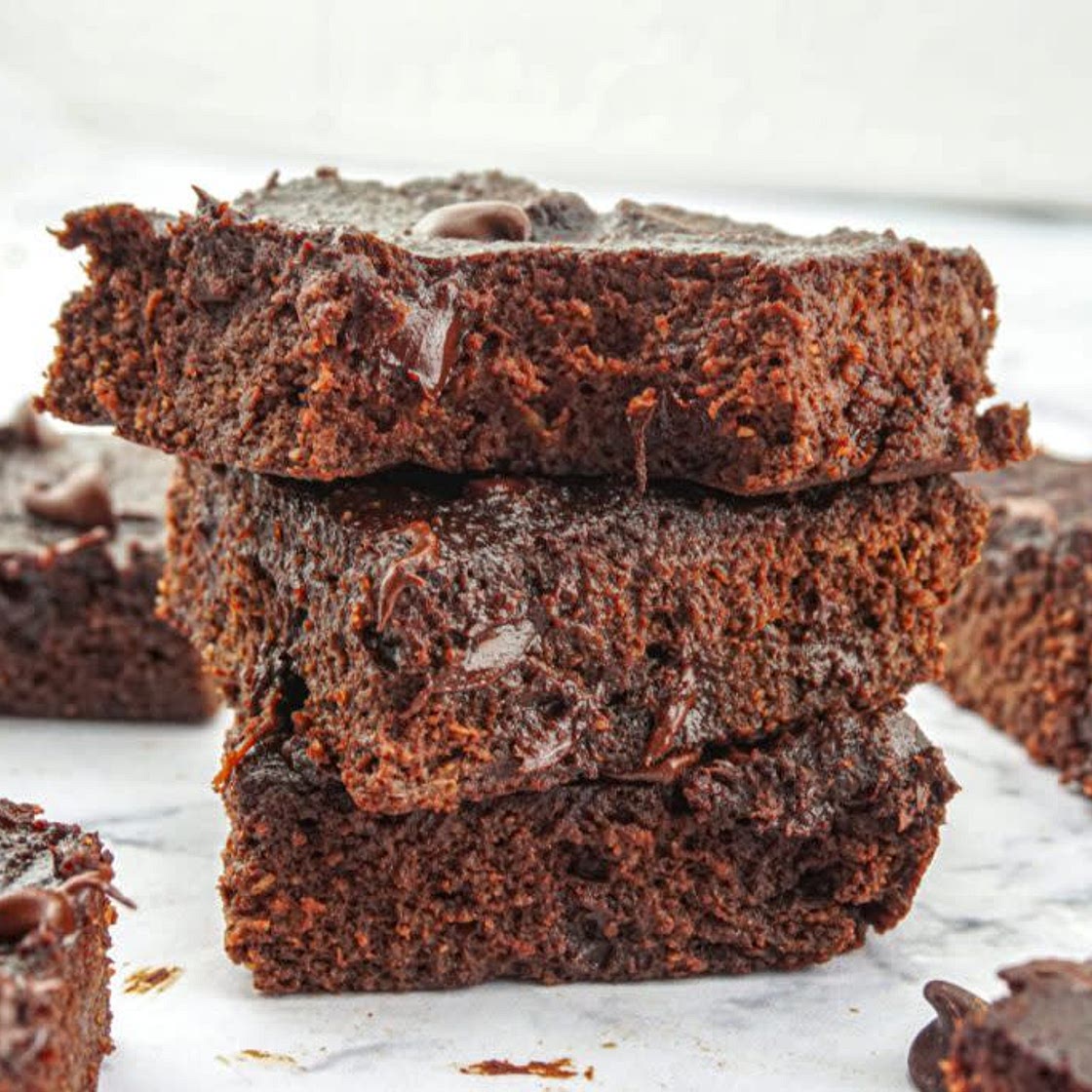Healthy Chocolate Banana Brownies