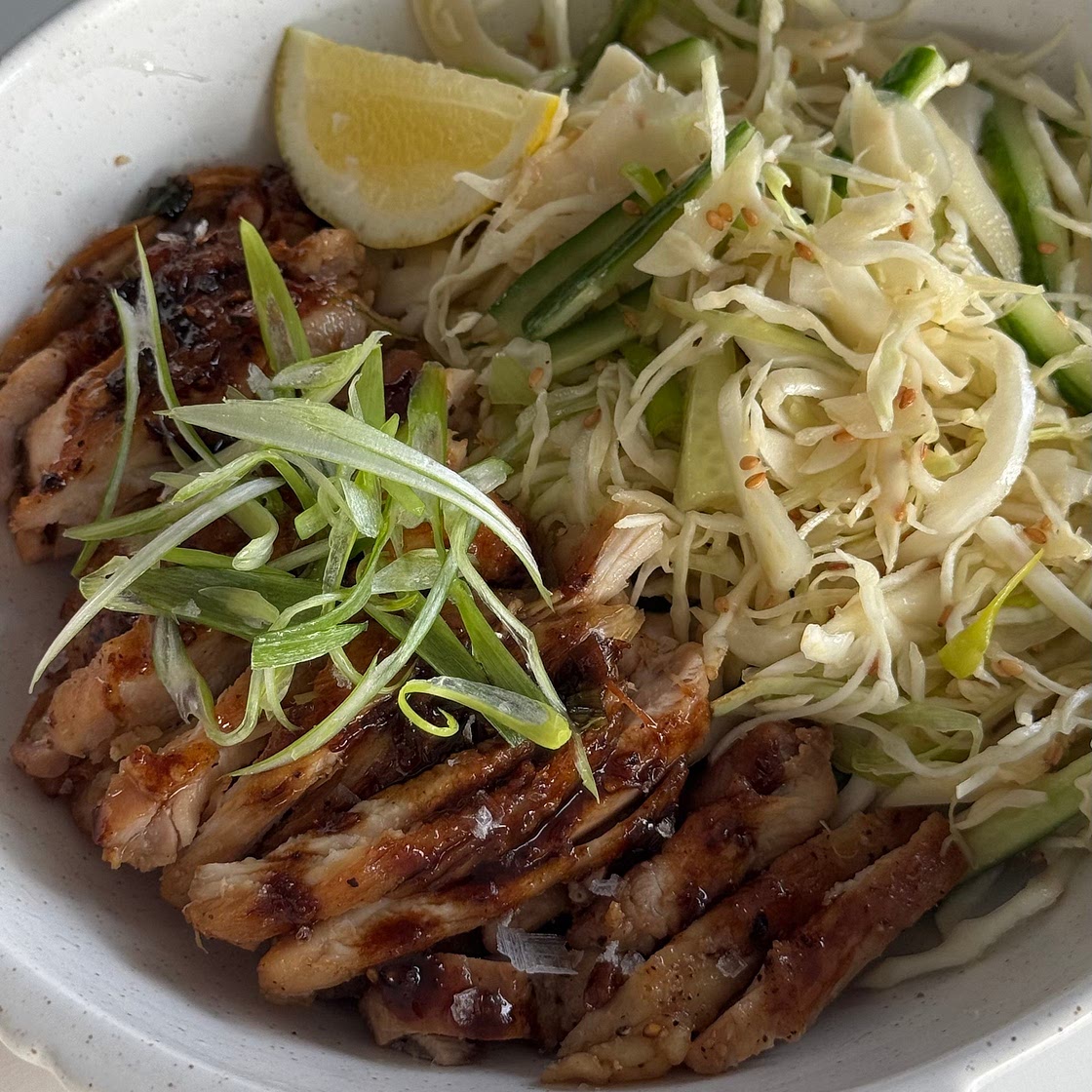 teriyaki + sesame cabbage bowls
