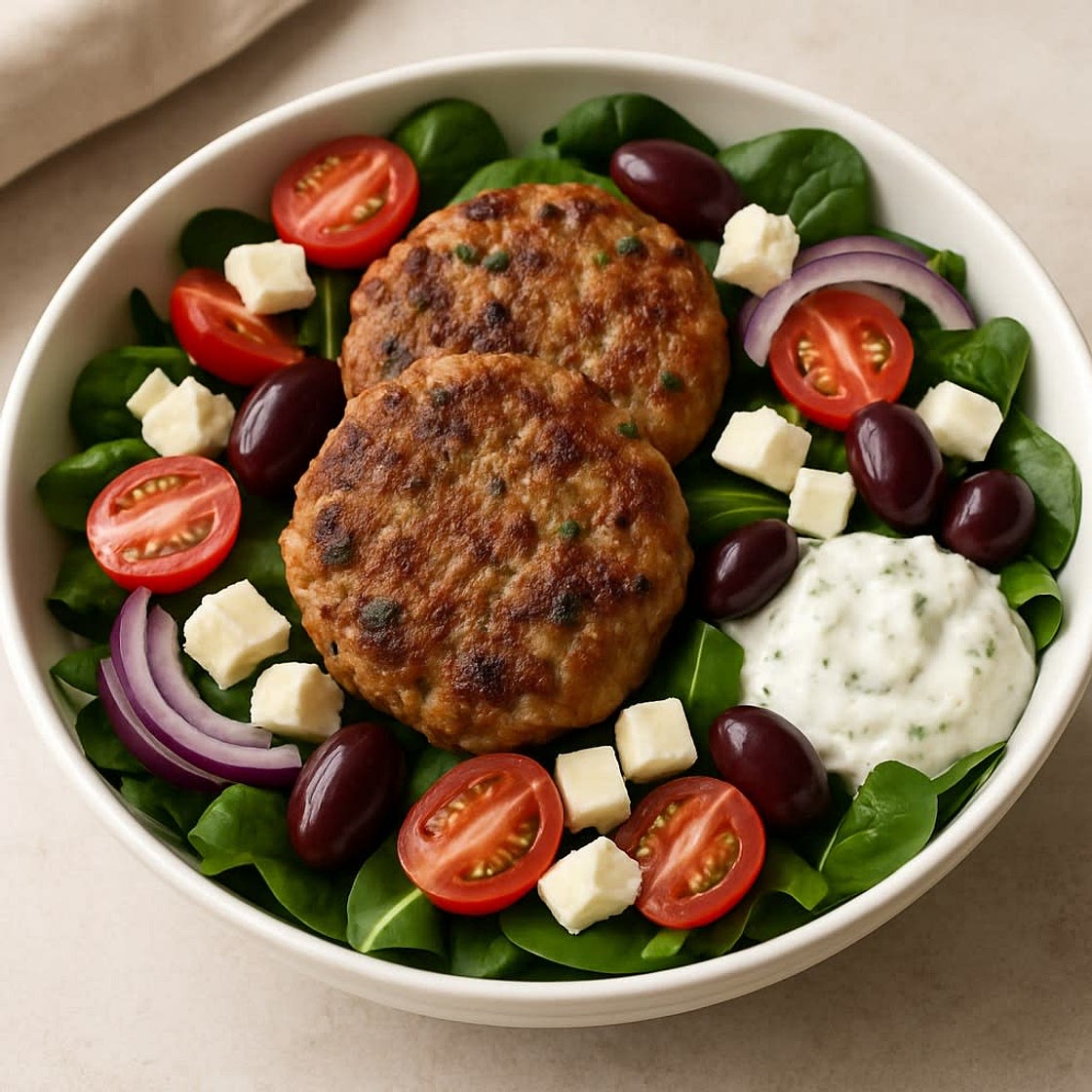 Mediterranean Turkey Smash Patties