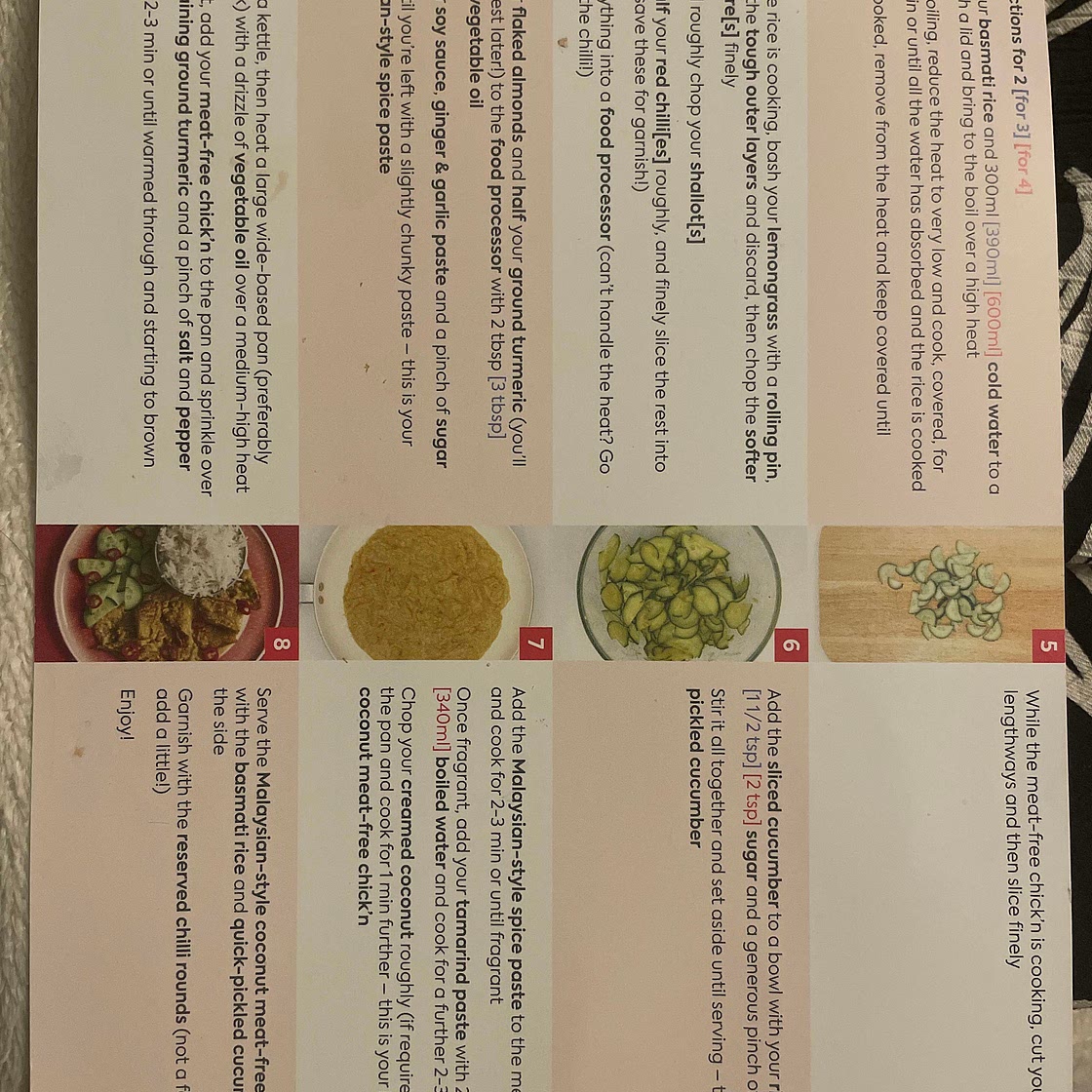 Malaysian style coconut meat free chick’n with rice 