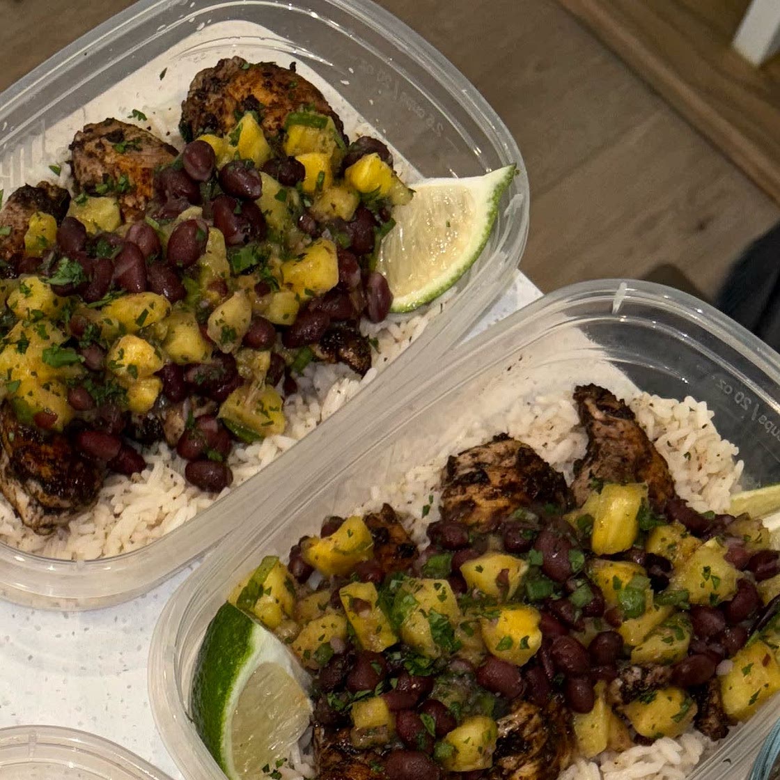 Jerk Chicken with Pineapple Black Bean Salsa (Low Sodium/Diabetic Friendly/Gluten Free/Dairy Free)