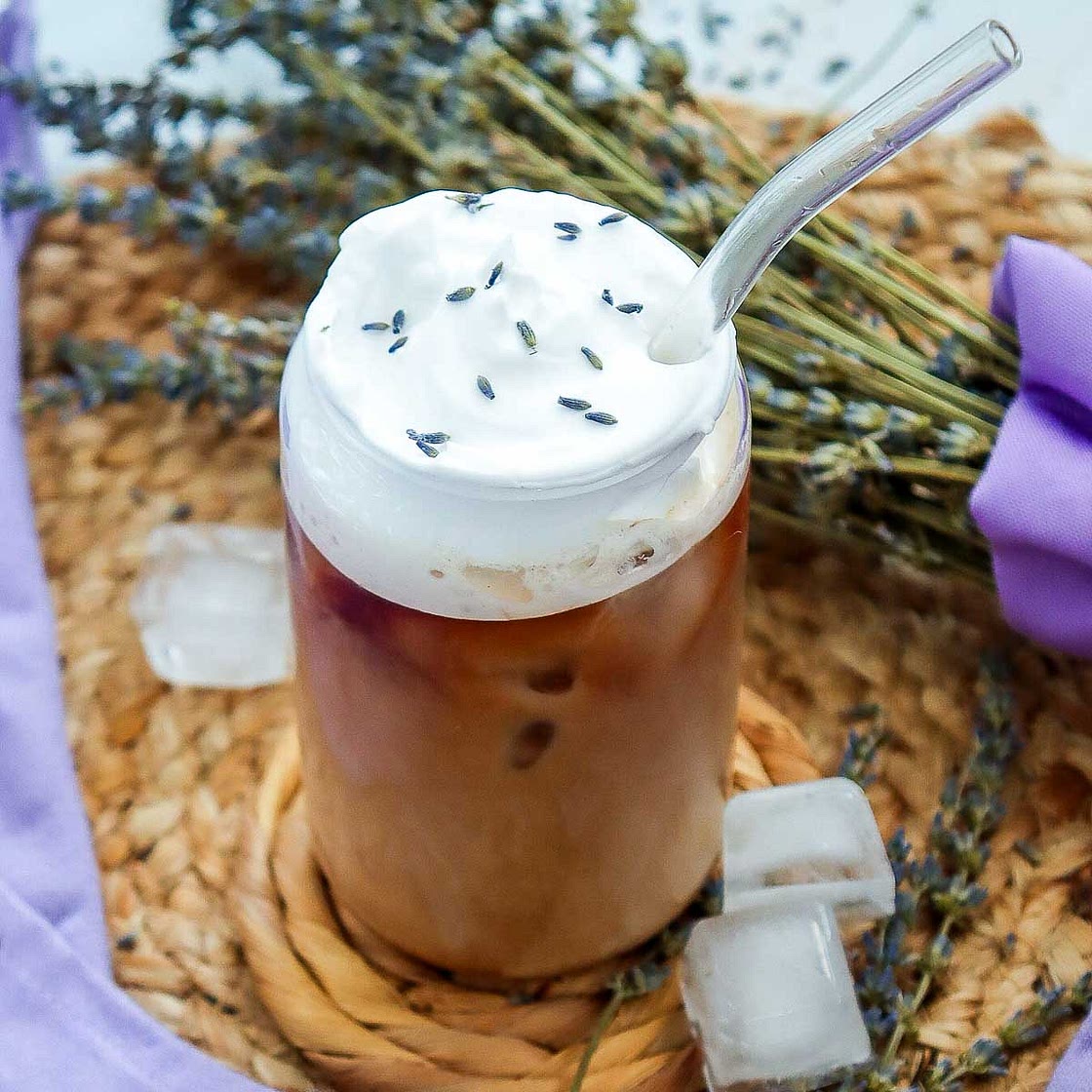 Lavender Vanilla Iced Coffee (Starbucks Copycat)