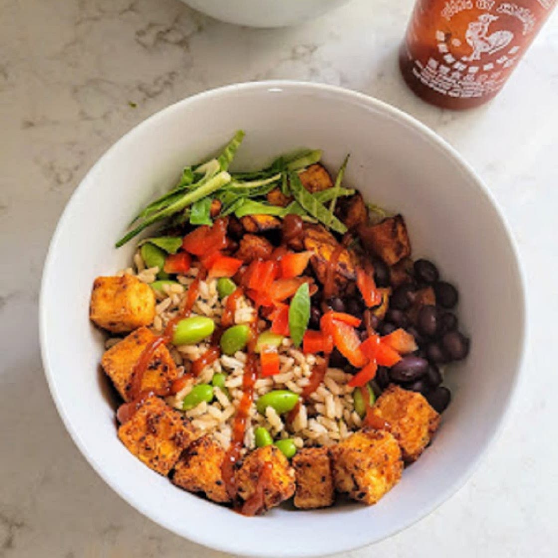 Sweet Potato Tofu Rice Bowl