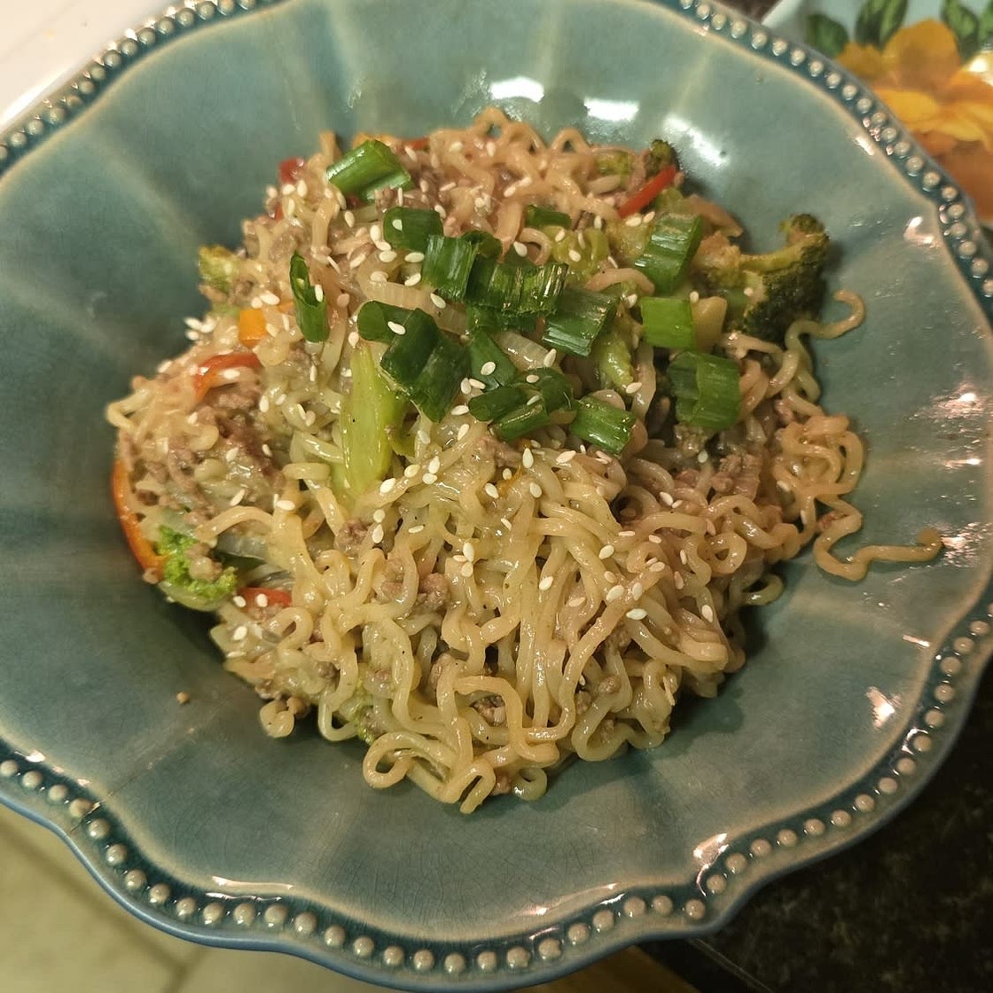 Ground Beef Ramen Skillet