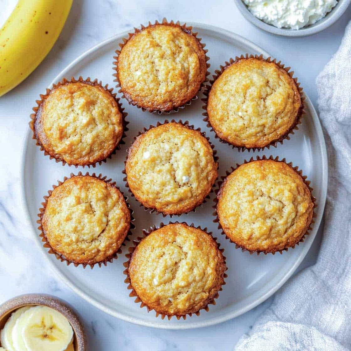 Banana Cottage Cheese Muffins