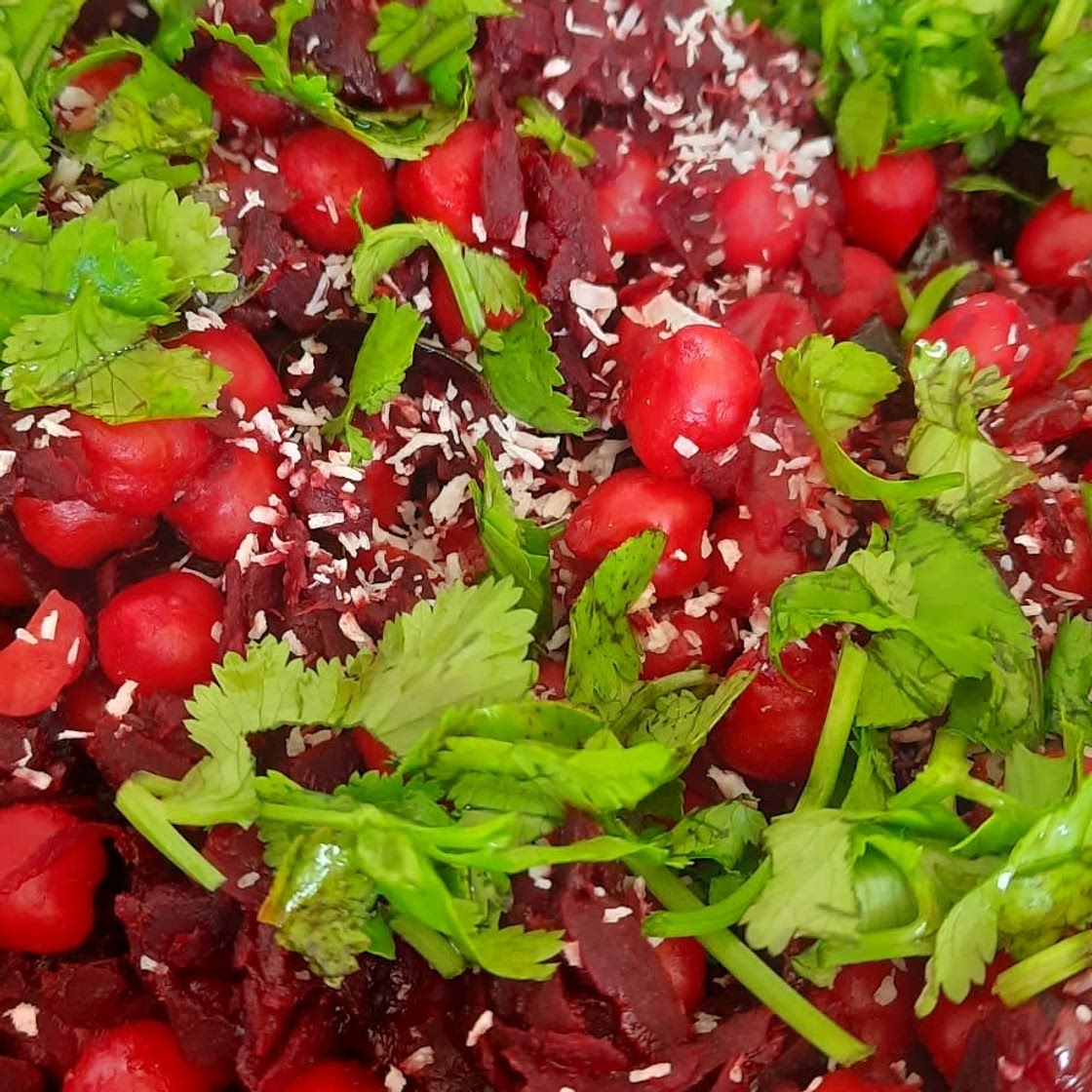 Beetroot and Chickpea Stir Fry