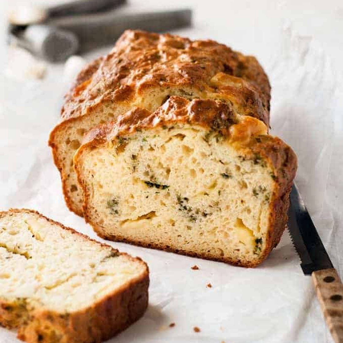 No Yeast Cheese, Garlic and Herb Bread