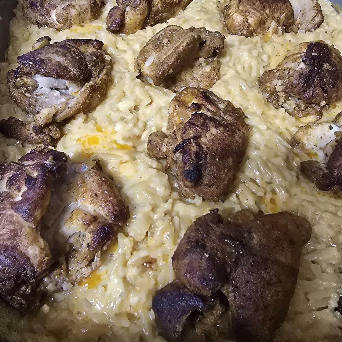 Creamy Chicken And Orzo Skillet