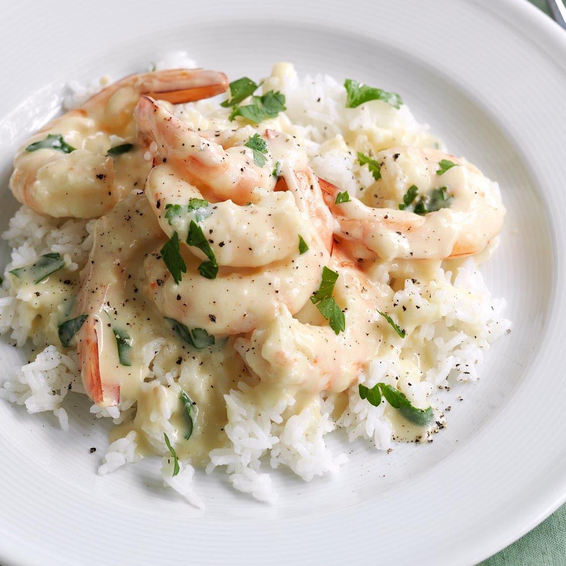 Creamy garlic prawns recipe