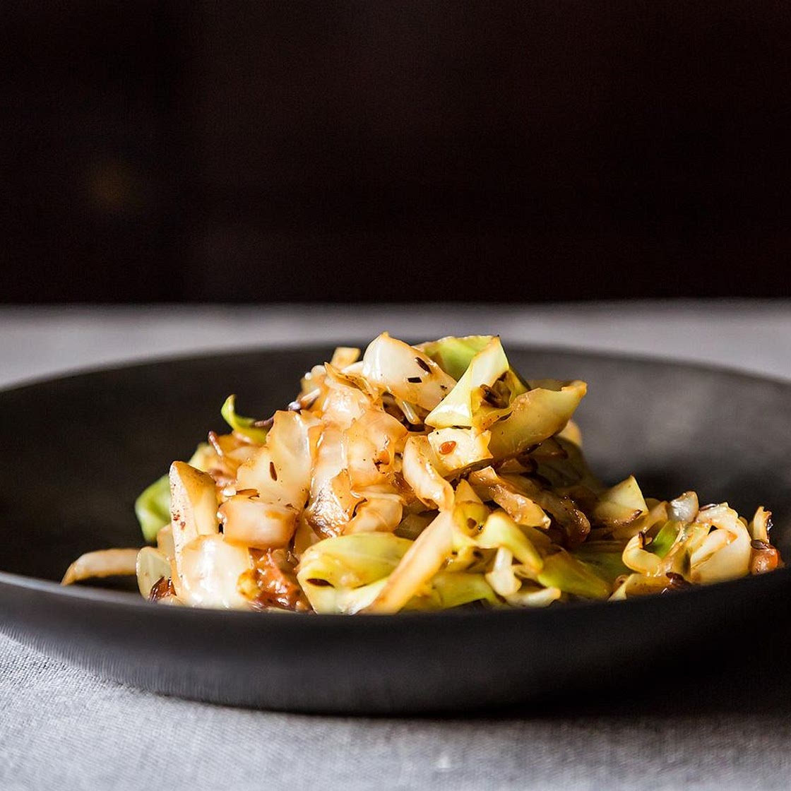 Madhur Jaffrey's Stir-Fried Cabbage with Fennel Seeds