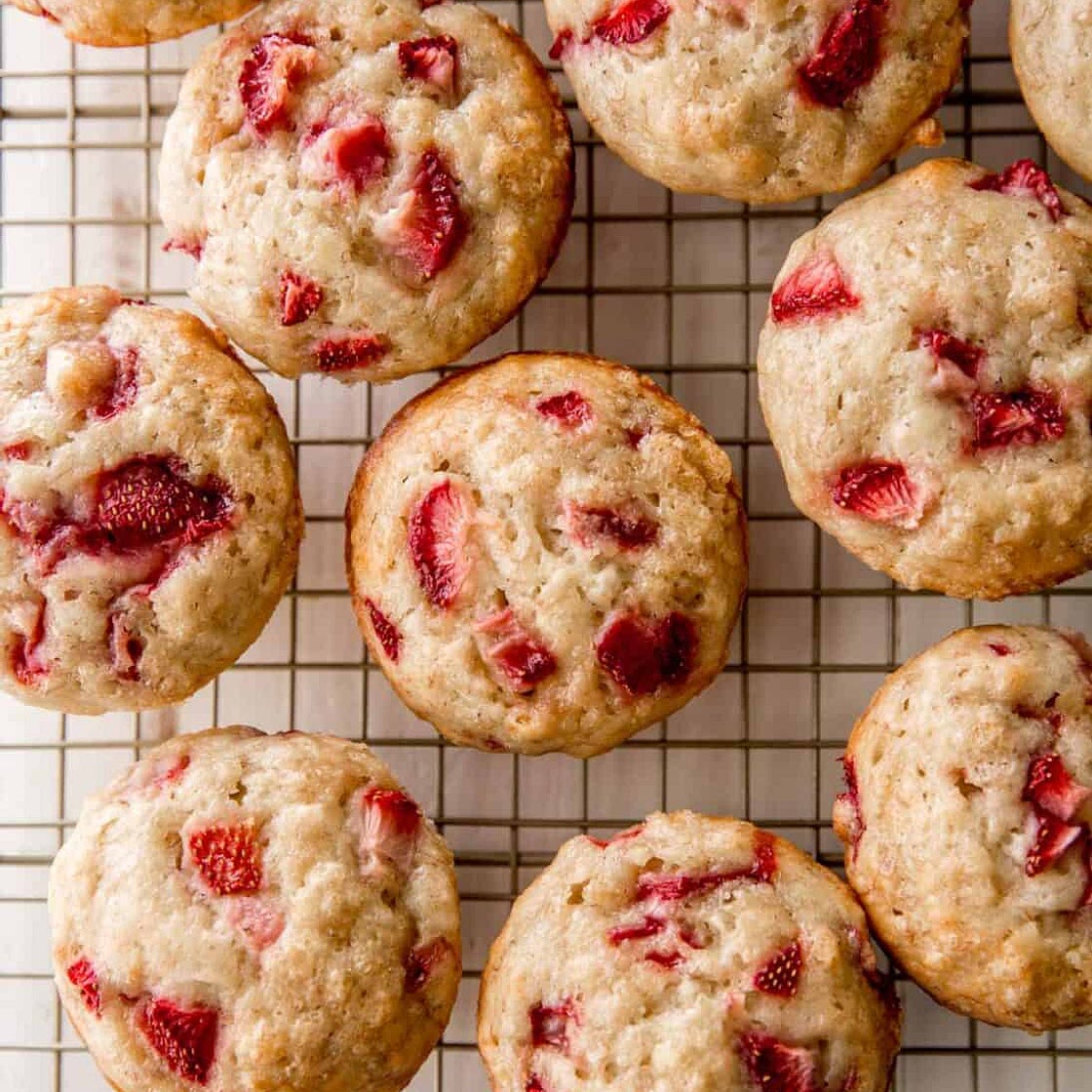 Banana & Strawberry Mini Muffins