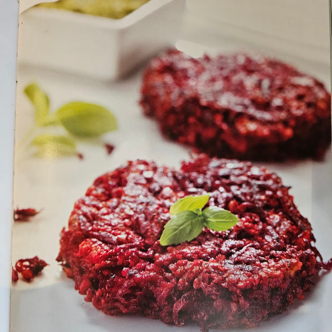 Burger à la galette de betterave