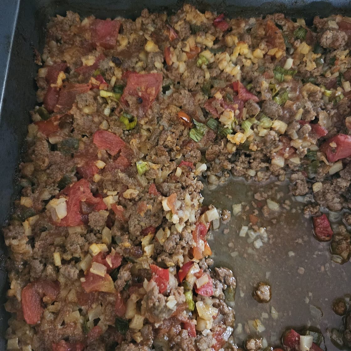 Beef & Cauliflower Rice Mexican Casserole