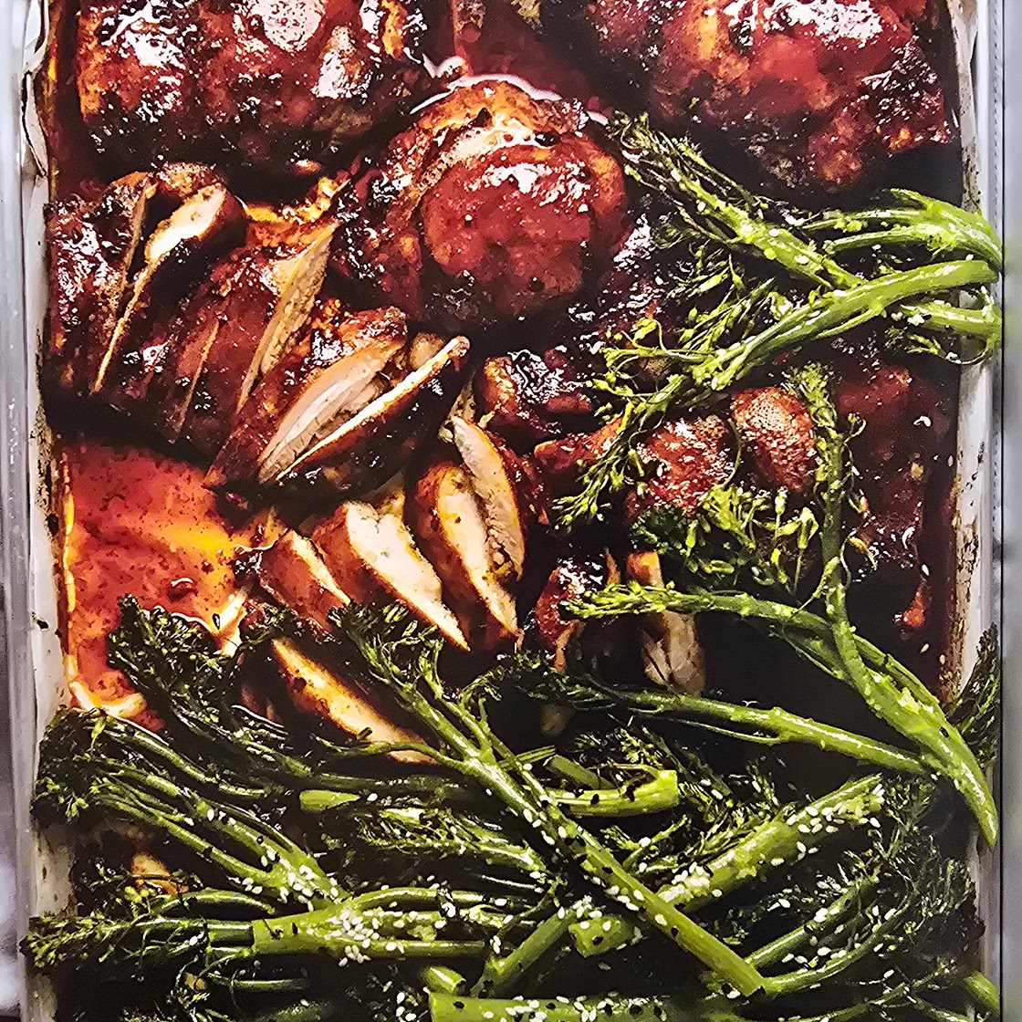 Sticky Soy Chicken with Sesame Broccolini