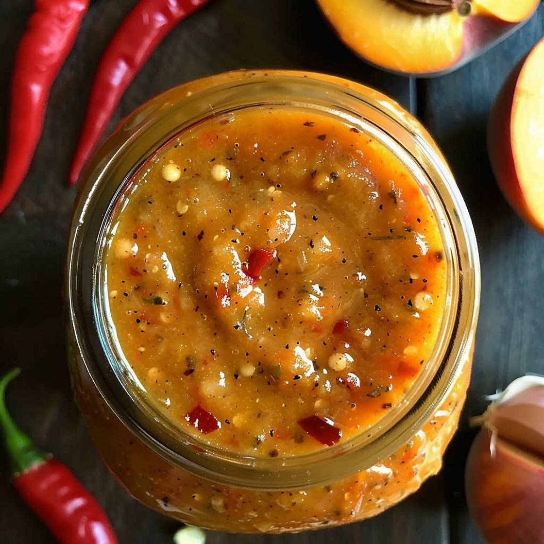Caribbean Jerk Peach Hot Sauce