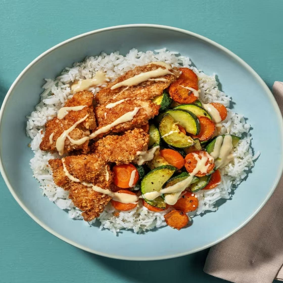 Gepaneerde kippendij met Midden-Oosterse kruiden