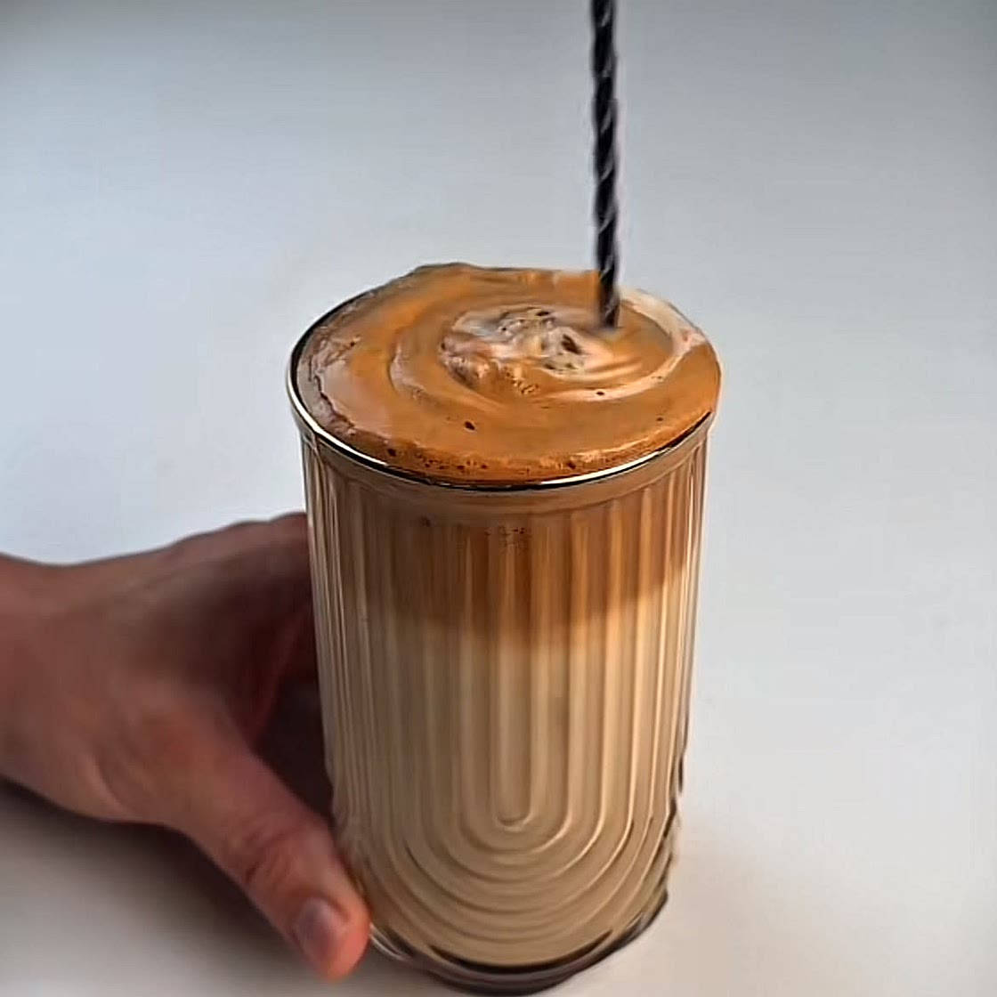 Sweet honey whipped iced coffee