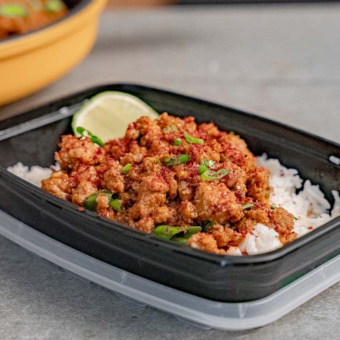 Spicy Korean-inspired Ground Turkey Meal Prep