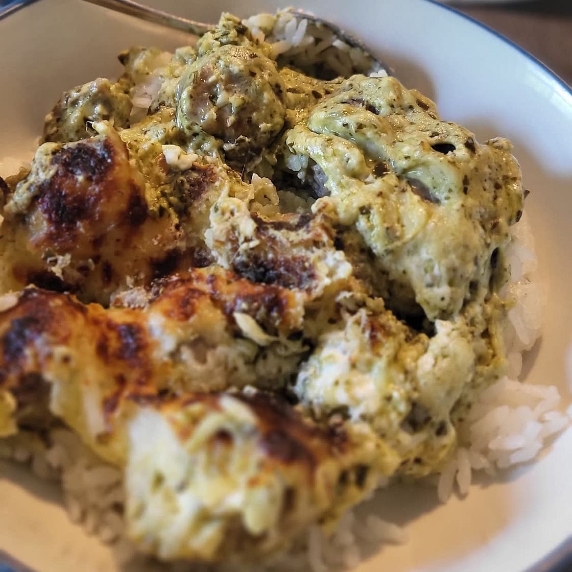 Keto Sausage with Creamy Basil Sauce