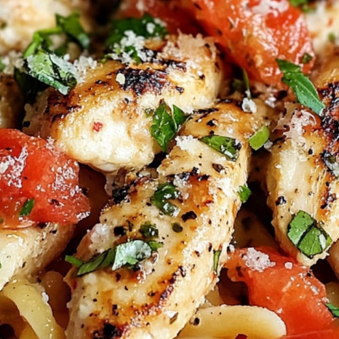 Bruschetta Chicken with Pasta