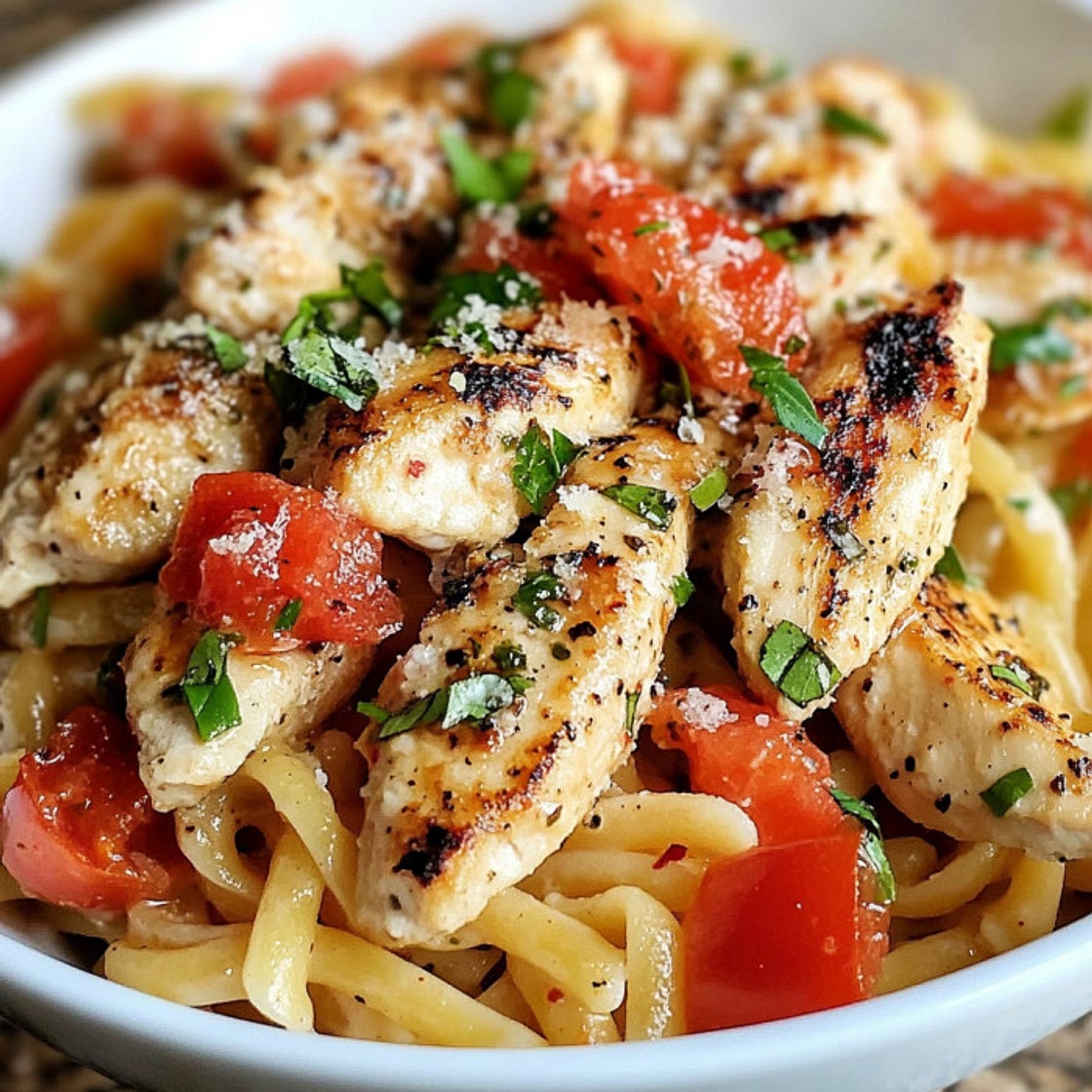 Bruschetta Chicken with Pasta