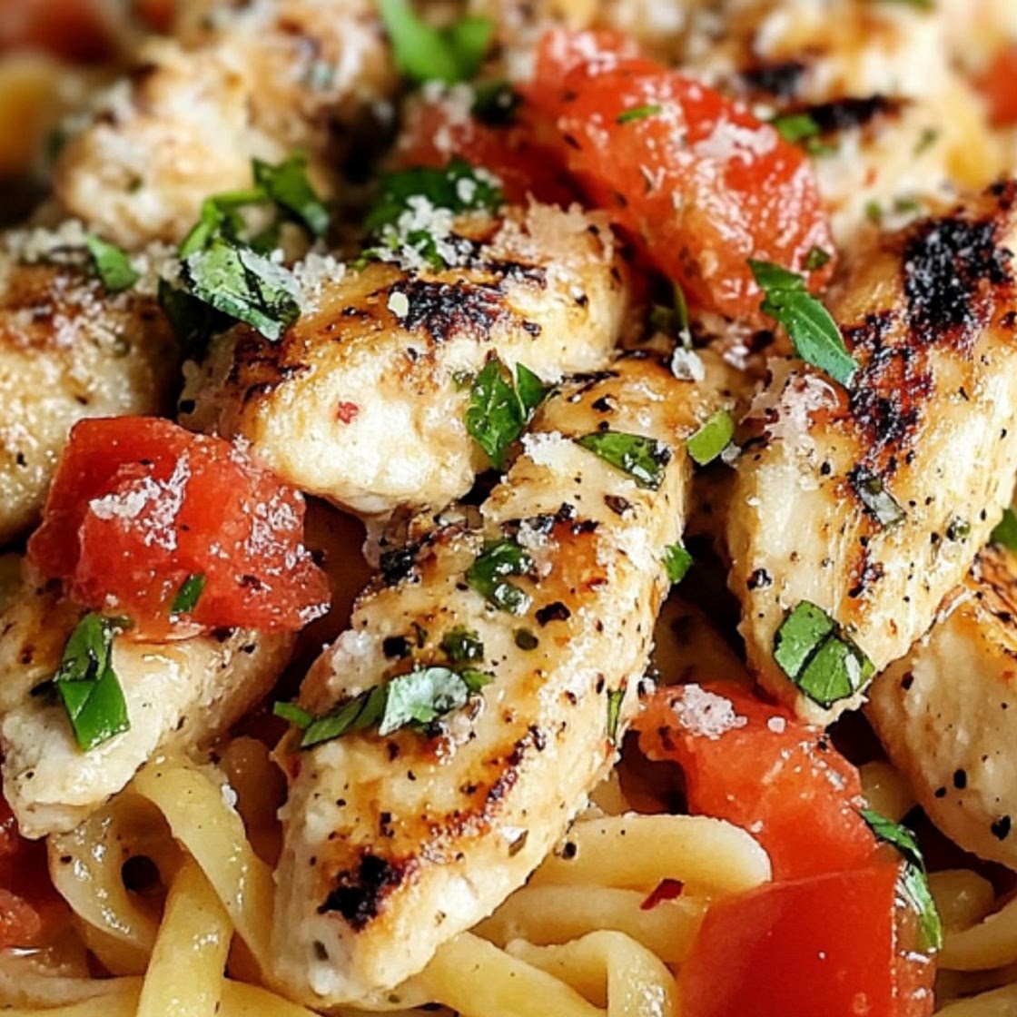 Bruschetta Chicken with Pasta
