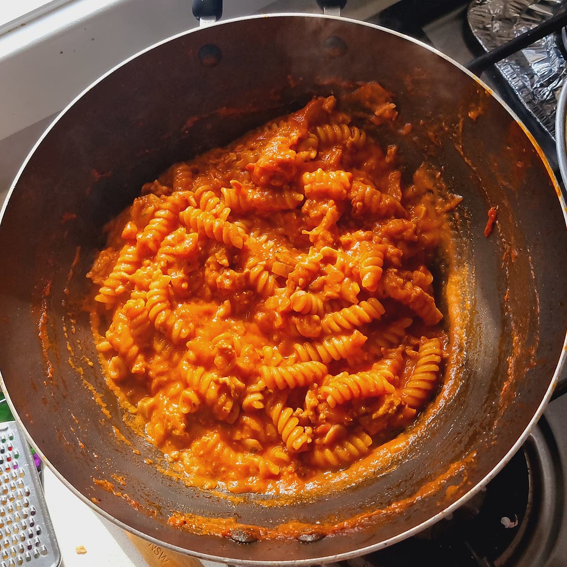 🍝 One pot creamy pork pasta