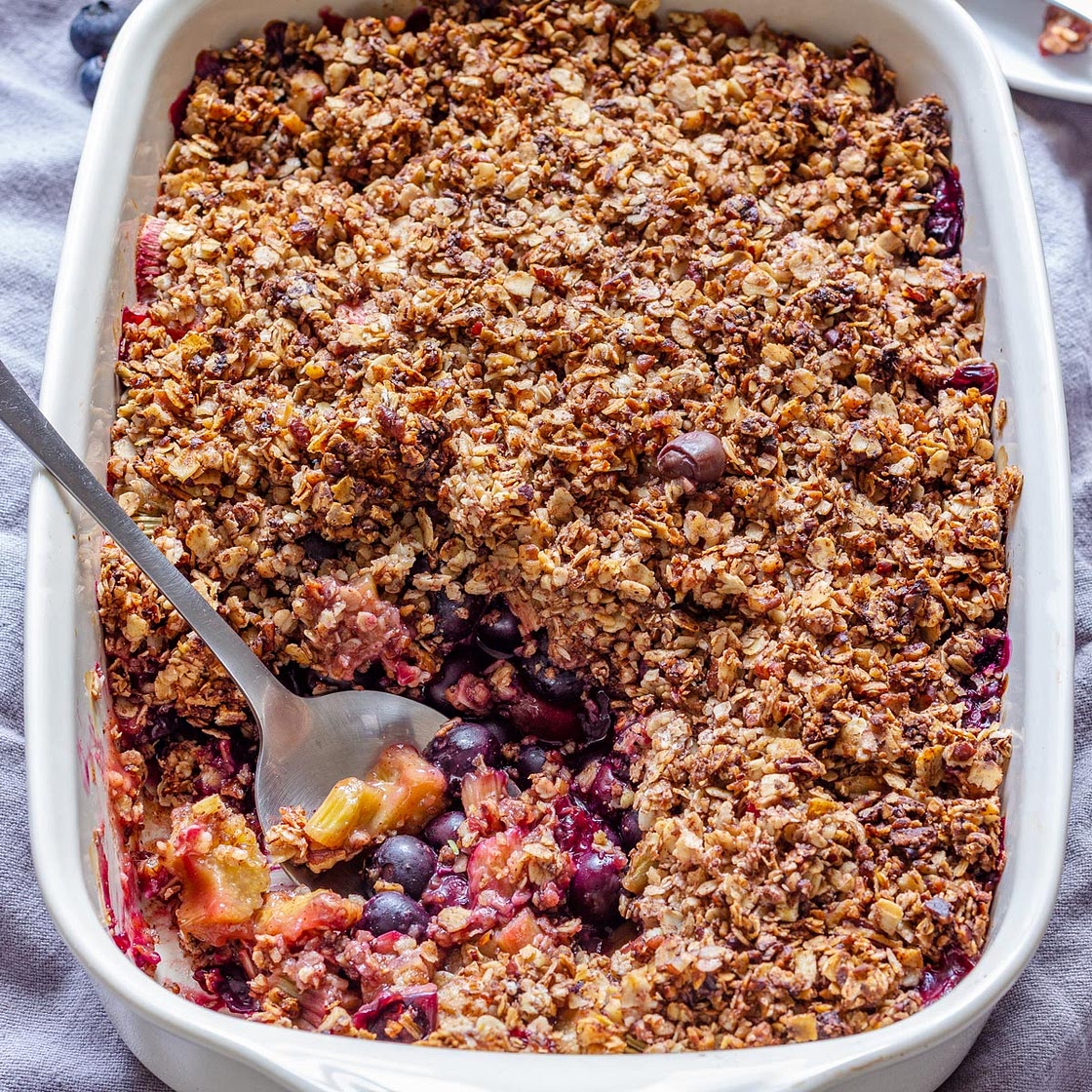 Blueberry Rhubarb Crisp