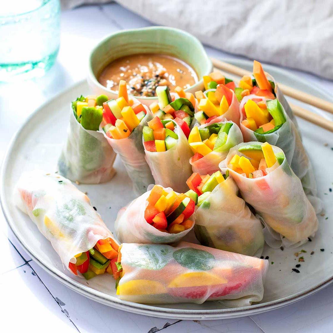 Rainbow Veggies Rice Paper Rolls