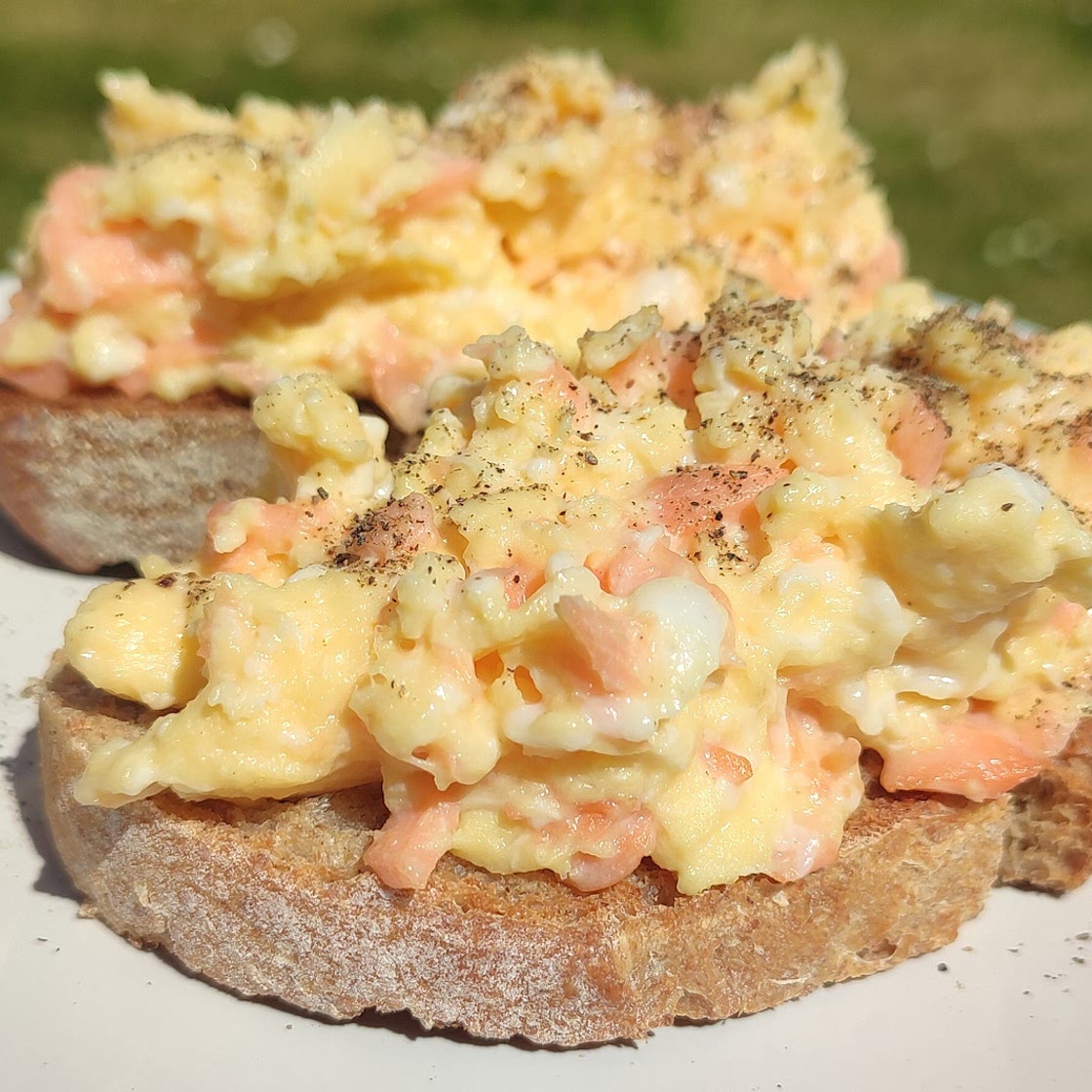 Scrambled Egg & Smoked Salmon on Sourdough