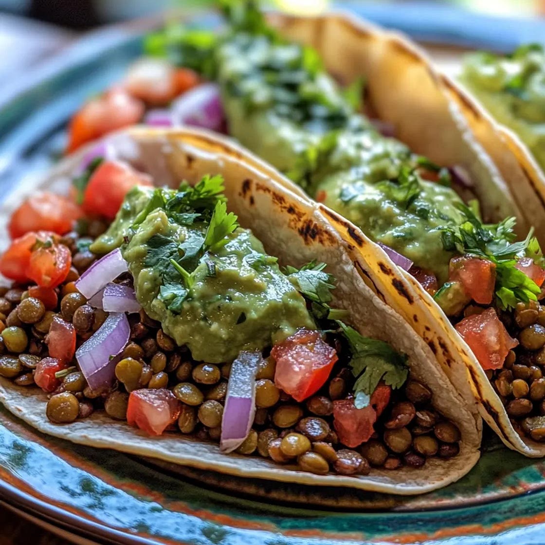 Meta Title: Quick Lentil Tacos with Zesty Avocado Cilantro Sauce (30 Minutes!)