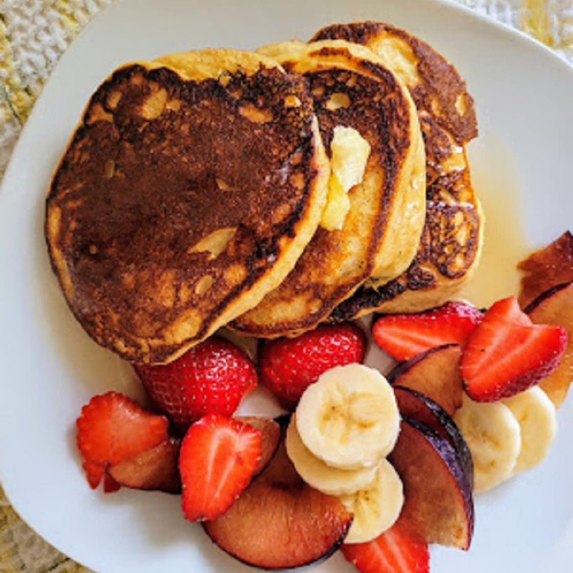 Fluffy Cottage Cheese Pancakes