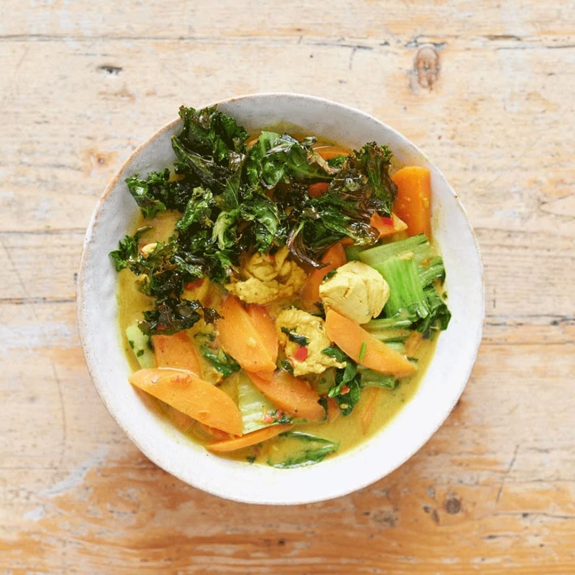 Thai Yellow Curry with Chicken & Kale