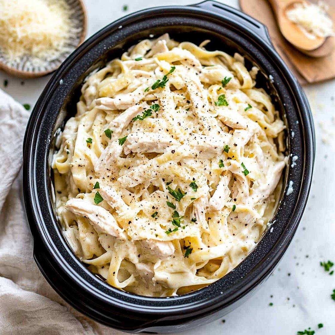 Crockpot Chicken Alfredo
