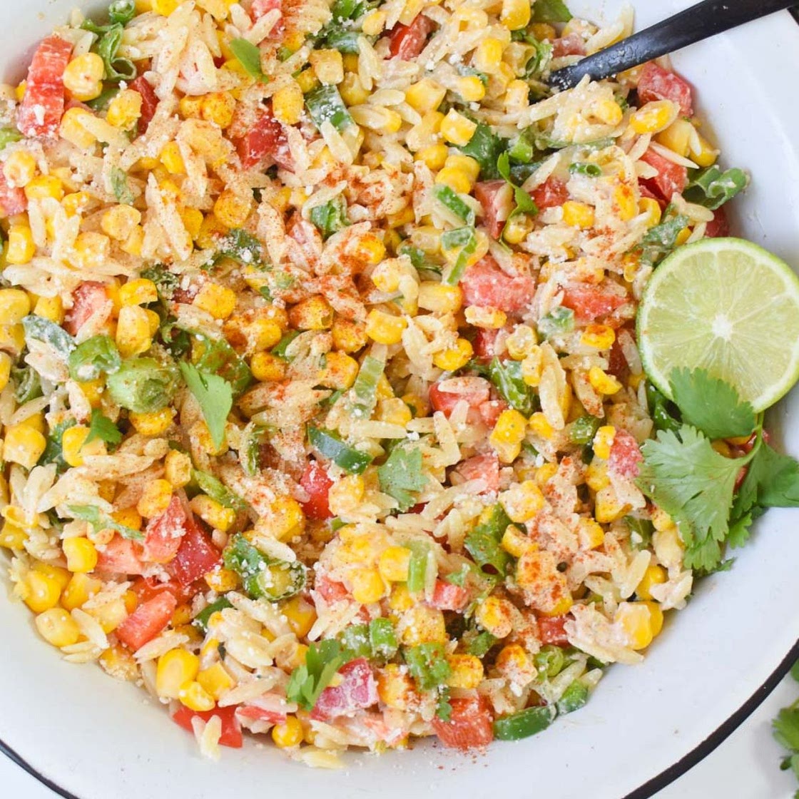 Mexican Street Corn Orzo Pasta Salad