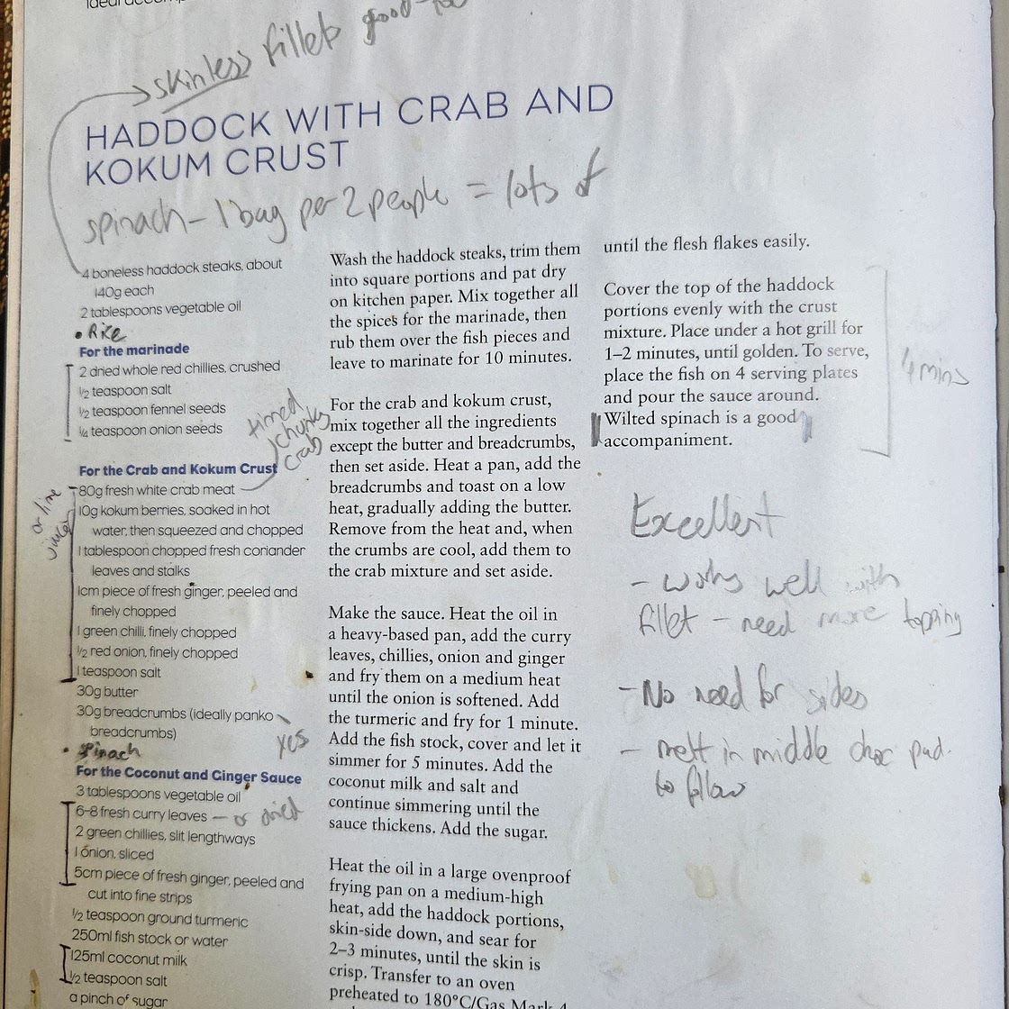 Haddock with crab and kokum crust