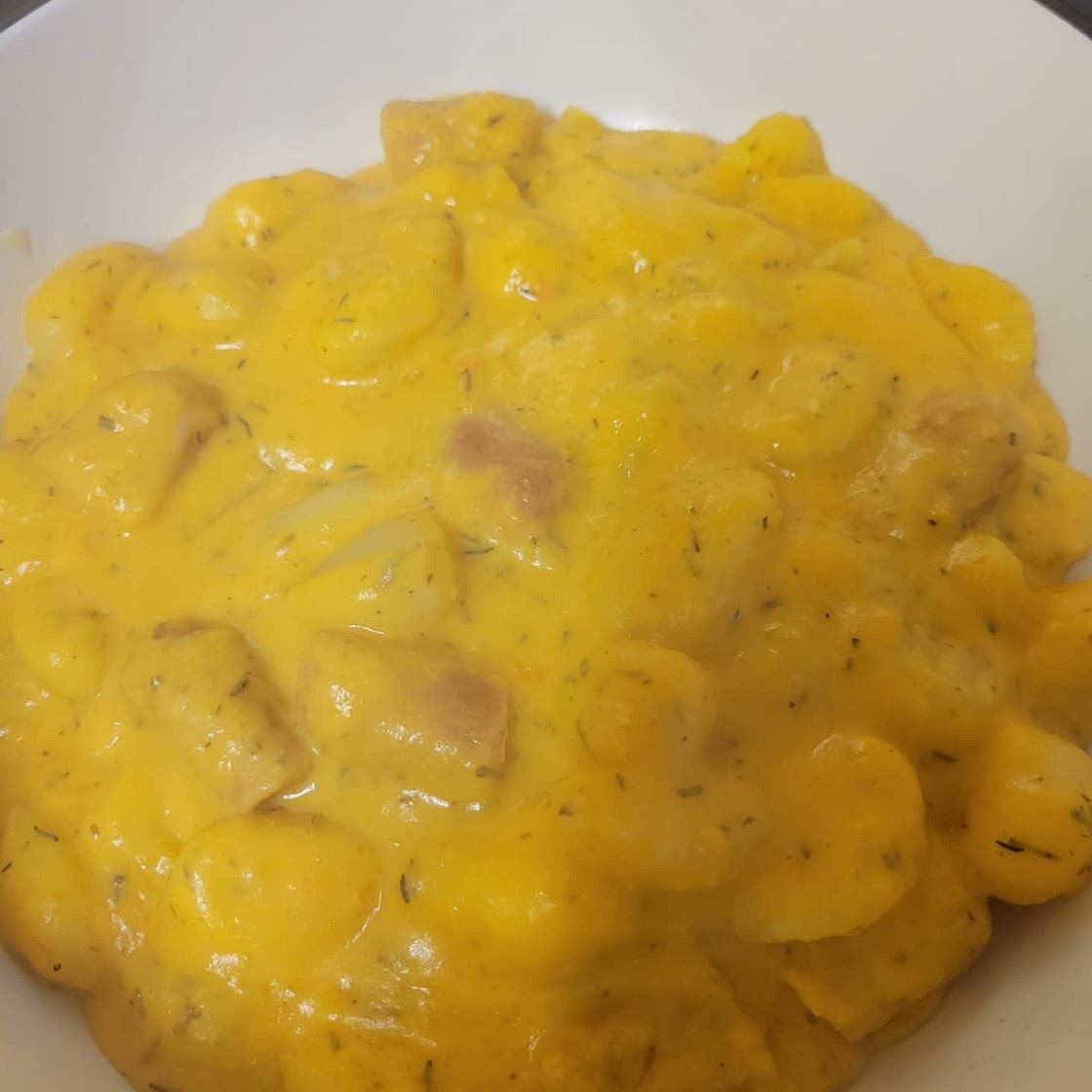 Creamy Butternut Squash Gnocchi with Sausage, Thyme, and Sage