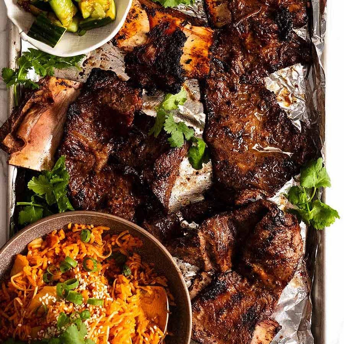 Galbi - Korean BBQ Marinated Beef Short Ribs