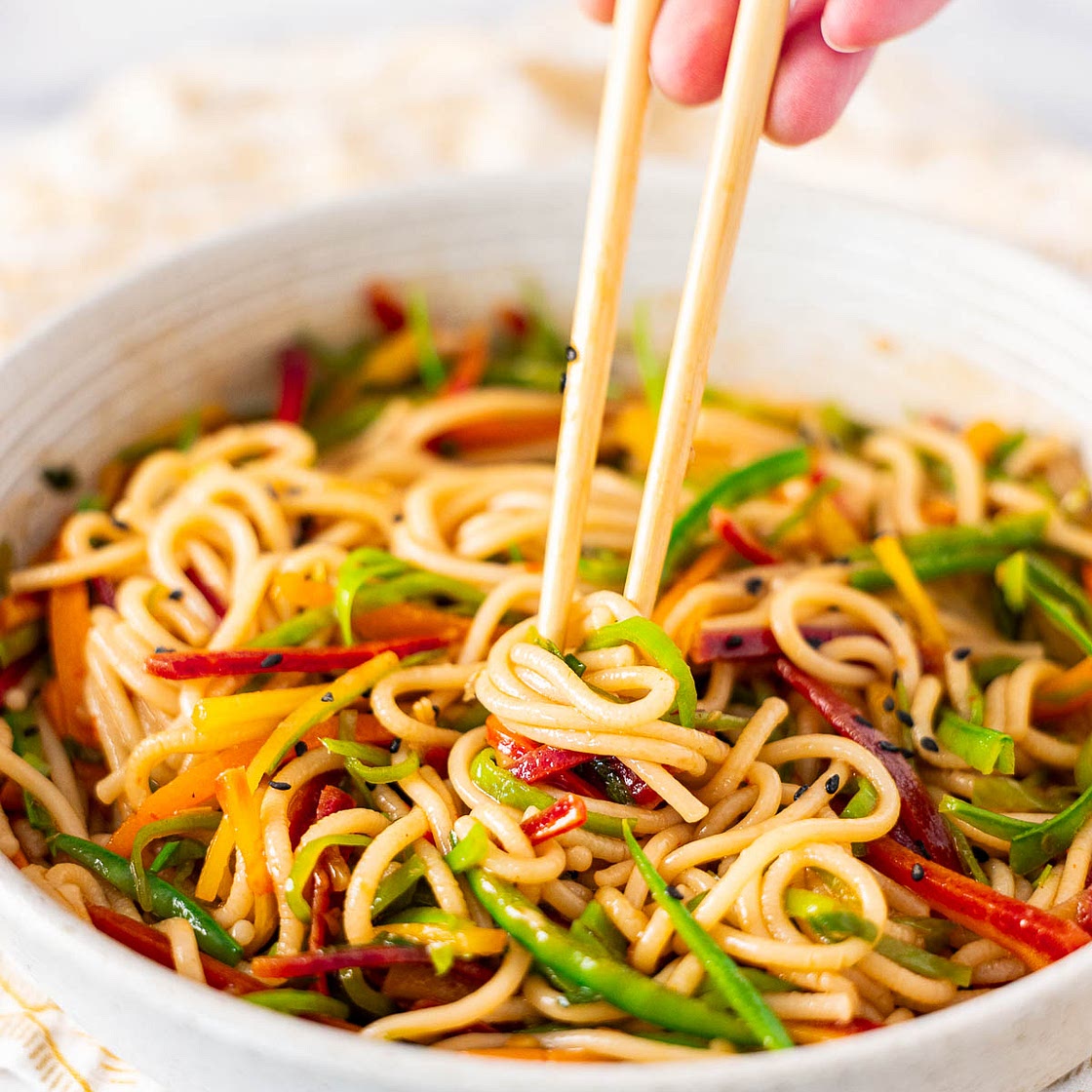 Gluten Free Sesame Udon Salad (Soy Free)