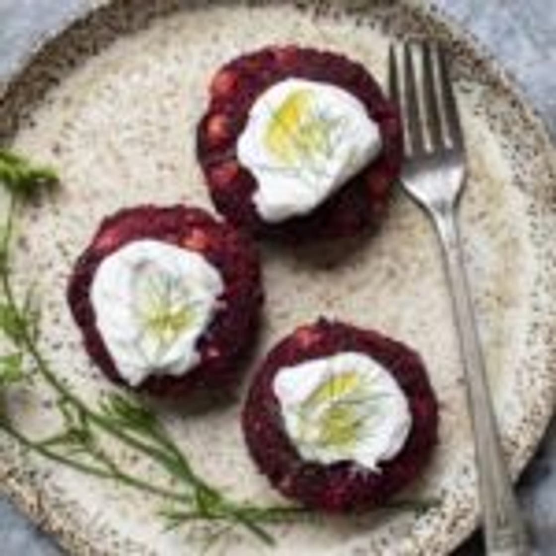 Beet Chickpea Cakes