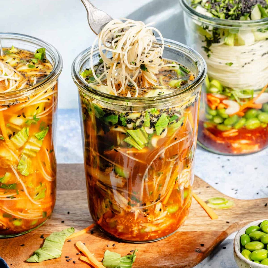 Gochujang Sesame Mason Jar Noodles (1 Serving)