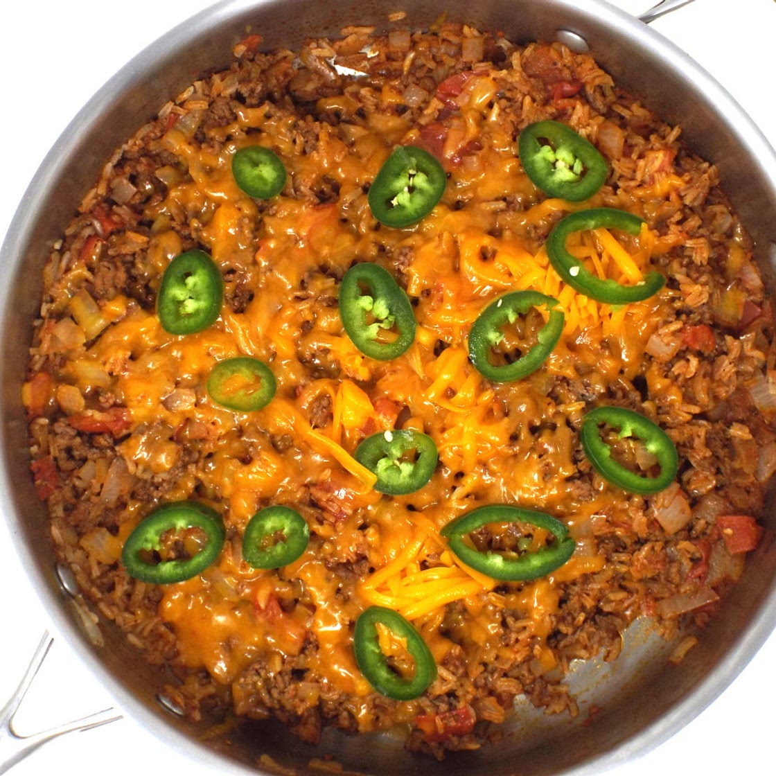 Mexican Ground Beef and Rice Skillet