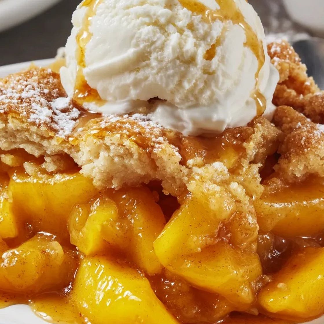 LAZY MAN'S PIE PEACH COBBLER