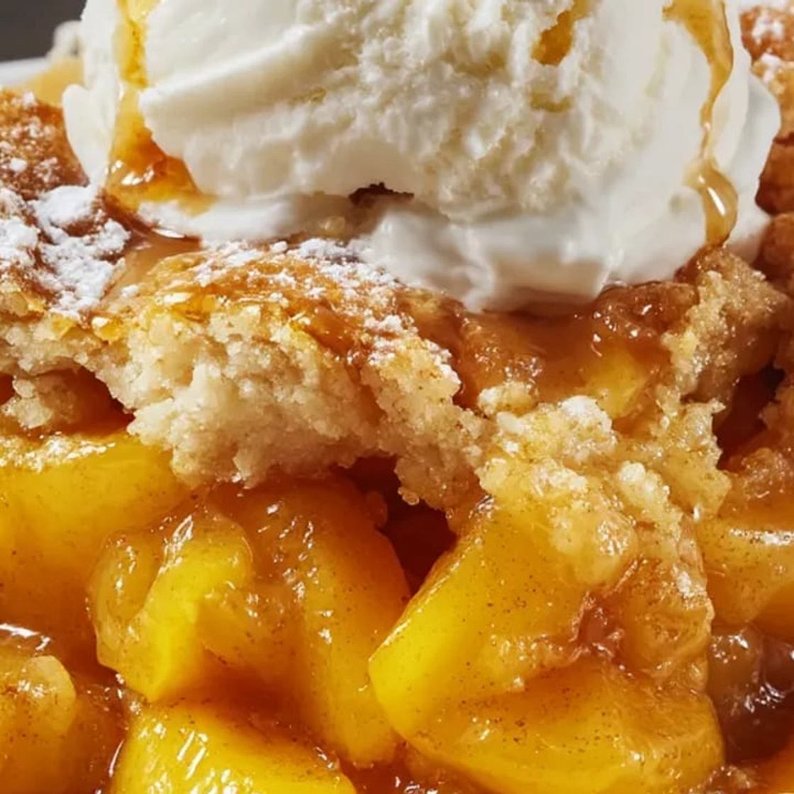 LAZY MAN'S PIE PEACH COBBLER