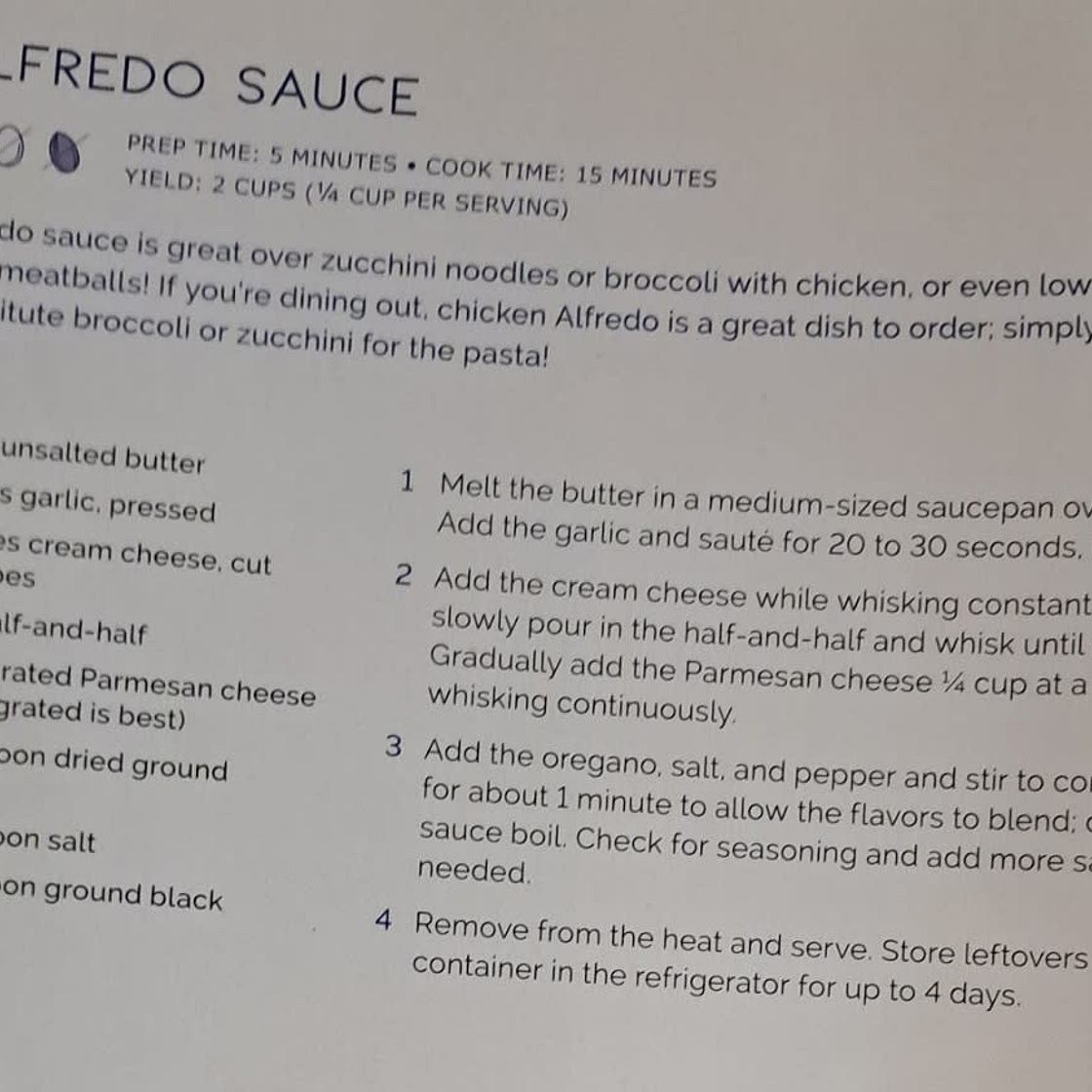 Alfredo Sauce