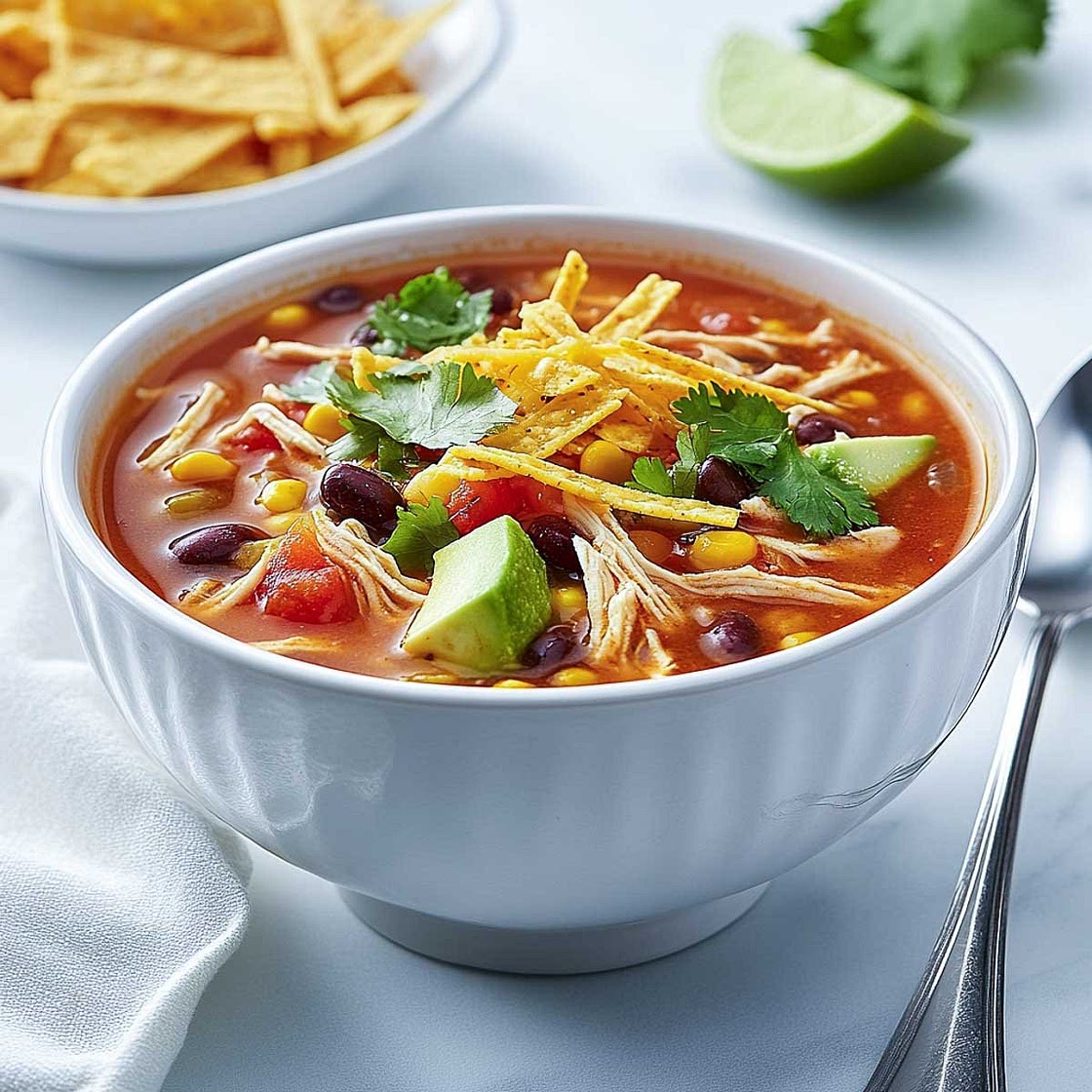 Crockpot Chicken Tortilla Soup