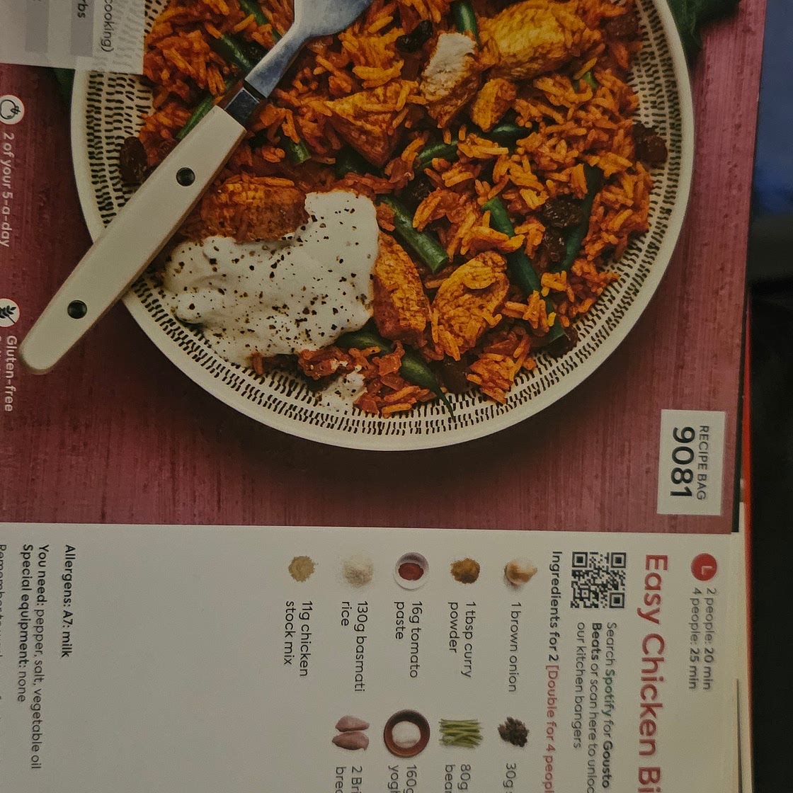 Easy chicken biryani