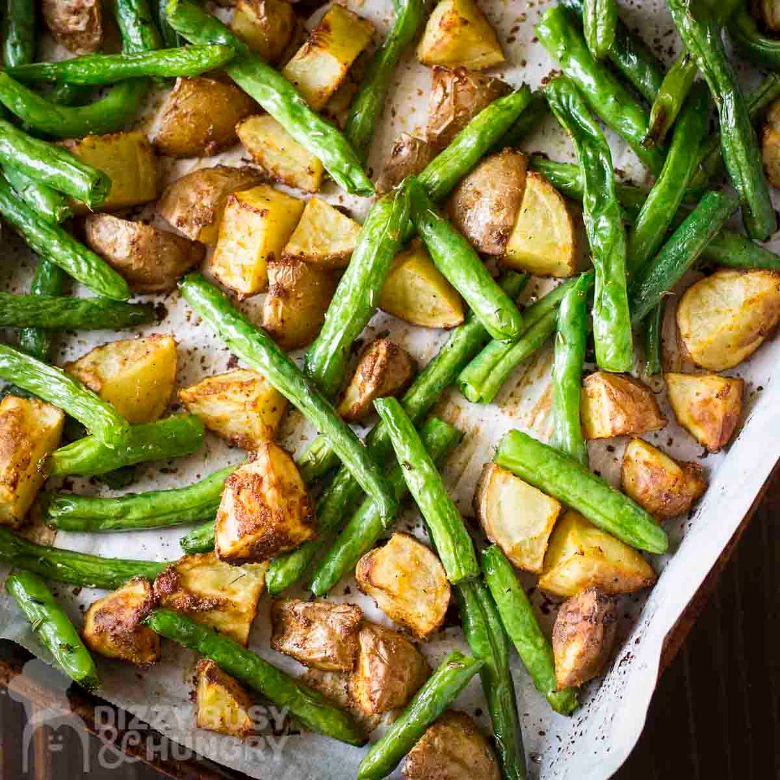 Roasted Green Beans and Potatoes