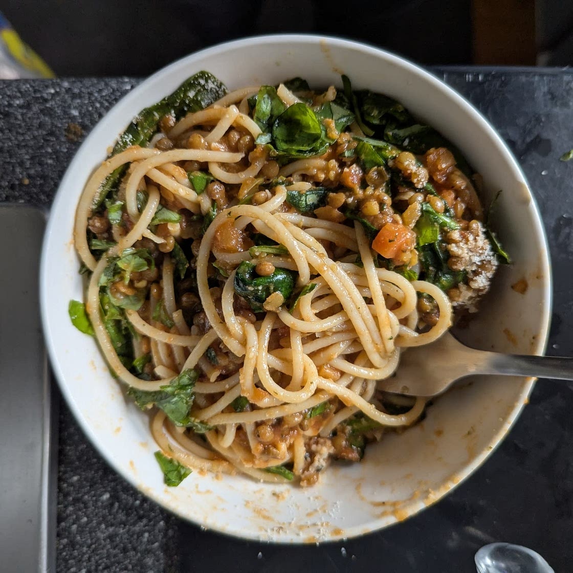 Hearty Spaghetti with Lentils & Marinara
