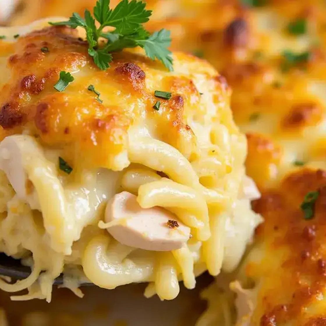 Amazing Garlic Parmesan Chicken Pasta Bake Recipe